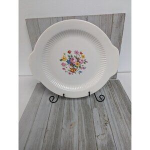 Vintage Regal Charm Serving Platter Plate Round Cream Floral Sebring OH Union Ma